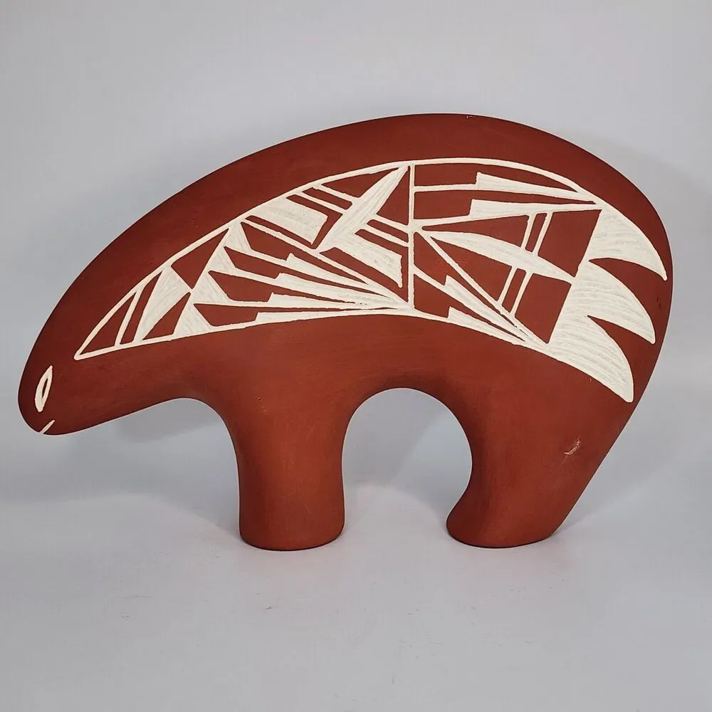 Vintage Acoma PotteryTerracotta Bear GPR NM 7